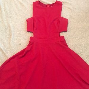 Pink dress with cut outs